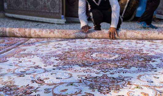 روش اصولی لول کردن قالی در قالیشویی شهرک قدس قم